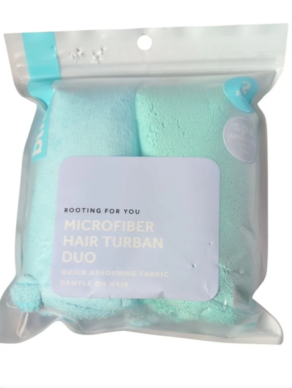 Bliss Blue Microfiber Hair Turban Duo 2 Pack *Please Read